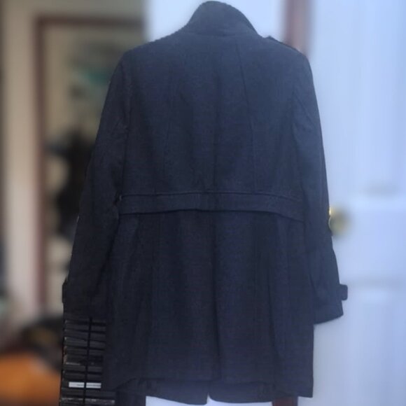 H&M Wool-blend Military-style Jacket or Peacoat in Dark Gray - Picture 2 of 5